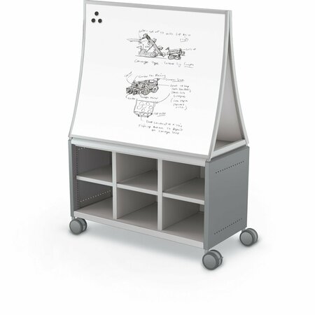MOORECO Compass Cabinet - Maxi H1 With Ogee Dry Erase Board Cool Grey 61.9in H x 42in W x 19.2in D A3A1B1E1B0